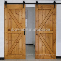 Лучшая цена предложение деревянные двери двойные K тип интерьера сарай двери раздвижные двери для дома